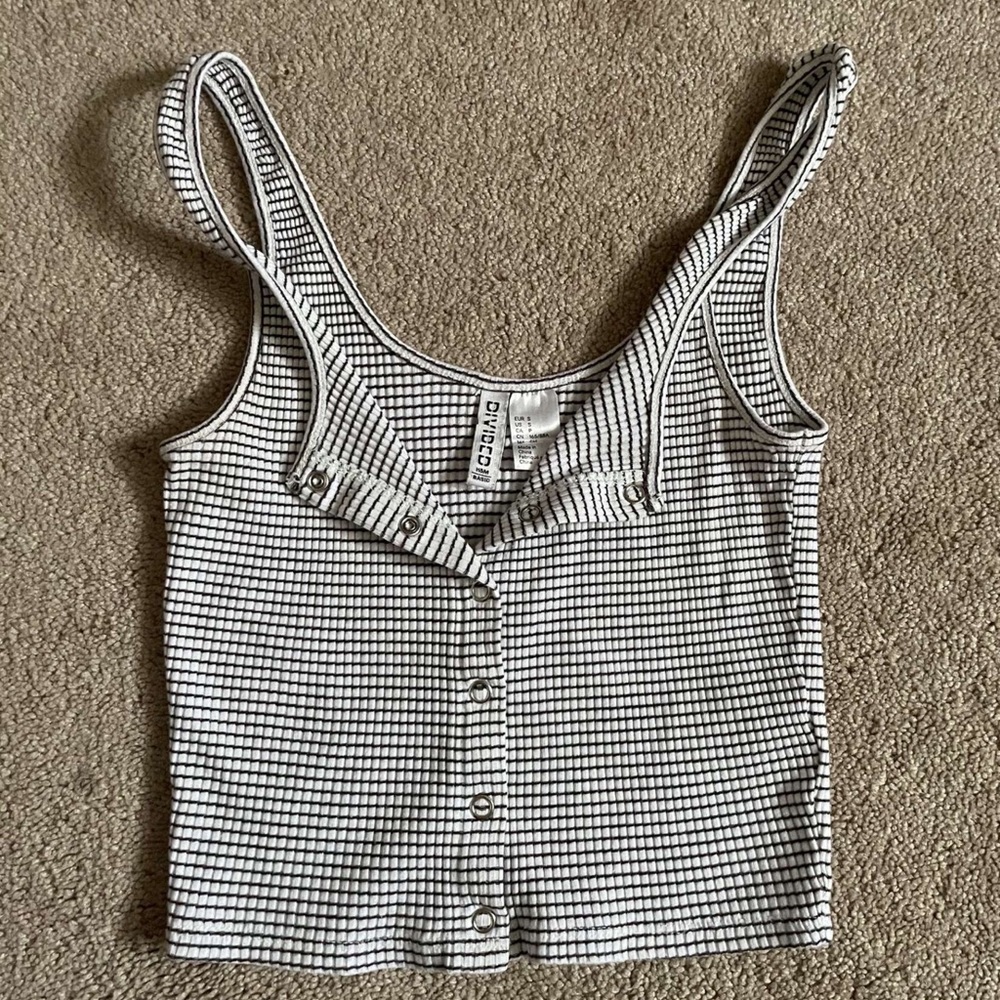 H&M Divided striped crop top